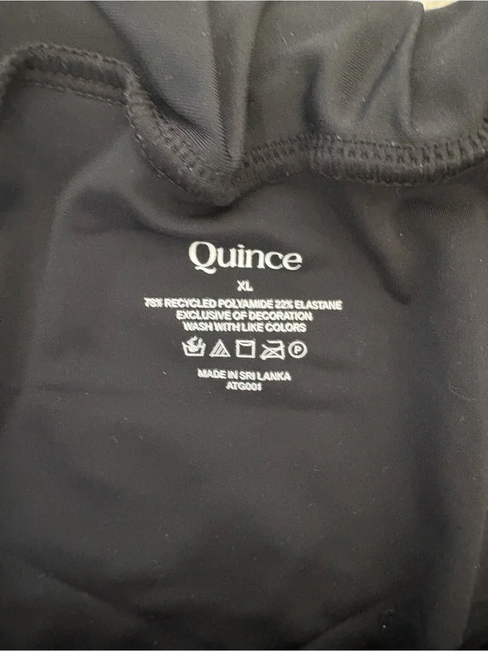 Quince Side Ruched Wrap Swim Skirt Black XL